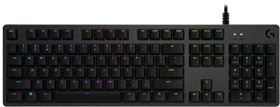 Logitech G512 mechanische Gaming-Tastatur, GX-Brown Taktile Switches, LIGHTSYNC RGB-Beleuchtung, USB-Durchschleife, Aluminium-Gehäuse, Programmierbare F-Tasten,Portugiesisches QWERTY-Layout - Schwarz