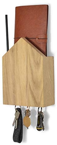 Natuhr magnetisches Schlüsselbrett Lodge magnetischer Schlüsselkasten Organizer (Eiche unbehandelt)