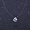 AdronQ Halskette 925 Silber Transparente Angelschnur Unsichtbare Kette