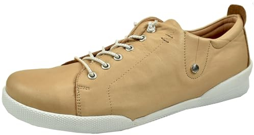 Andrea Conti Damen Slipper mit Zierschnürung sportiv seitlich Stretch 0345724, Größe:39 EU, Farbe:Braun