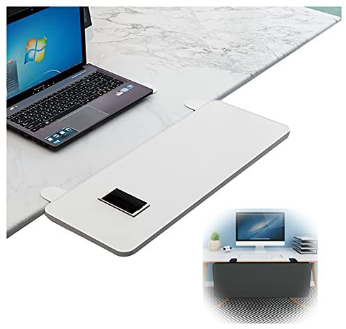 Yeanee Ergonomic Keyboard Tray, Foldable Desk Extender, Desktop Mounting Armrest Partition Frame, Support Arm, Relieve Fatigue, 52/65/75cmx25cm,Suitable For Office Desks, Dining Tables, Bookshelves。