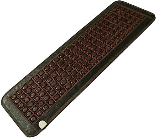 XBSXP Jade Tourmaline Far Infrared Heating Pad, Full Body Mat with 138 Pieces Natural Gemstone Overheat Protection, Smart Control for Back Pain and Cramps Relief, Sciatica Arthritis