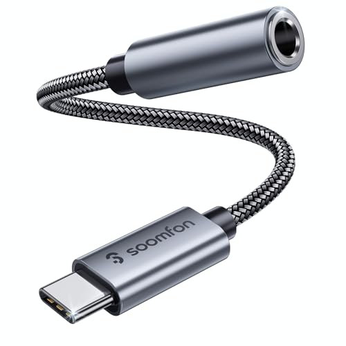 SOOMFON USB C auf 3,5mm Klinke Adapter USB Typ C auf AUX Kopfhörer Adapter Jack Audio USB C Kabel auf Klinke für Samsung Galaxy S21 S20 Ultra Note20, Huawei P40 Mate 40 Pro, Pixel 4/3/2/XL, OnePlus