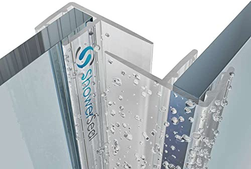 Vertical Shower Seals 4-6mm Glass | Suitable for Curved Quadrant and Slider Doors | 8mm 12mm 16mm or 25mm deep Fins | Fits 4-6mm Glass Thickness | 2 x 2 metre Long Strips (8mm)