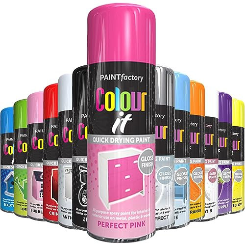 AlezyB - Perfect Pink 400ml All Purpose Spray Paint | Use on Metal, Wood, Plastic and Multipurpose Aerosol Professional Quality Perfect Finish, for Interior Exterior and Excellent Coverage