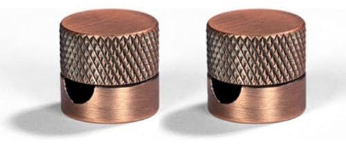 Sarè - 2 piezas de fijación a la pared, pasacables de metal para cable textil - cobre satinado