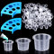 300 Stück Tattoo Farbkappen Cups mit 2 Cups Halterungen, 100 kleine 100 Mittlere 100 Große Tattoo Tintenbecher für Tattoo Tinte Container Cap Einweg Tattoo Zubehör