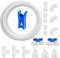 HUAZIZ 15 Meter Weiss Universal Anschluss-Set, RO Water Filter Fitting, für 1/4 Zoll Schlauch, Kühlschrankschlauch, Wasserschlauch (Y + T + I + L Typ + Absperrventil)