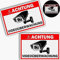 2er Set REFLEKTIEREND Achtung Videoüberwachung Schild (20x15 cm), PVC Hartschaumplatte 3mm, Hinweisschild für Kameraüberwachung, Warnschild, Schild Videoüberwachung, Video Überwachungsschild