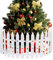 16Pcs Weihnachtsbaum Zäune Weiß Mini Kunststoff Lattenzaun für Haus Garten Weihnachten Weihnachtsbaum Hochzeit Party Dekoration 11 * 29.5cm/4.3 x 12 In