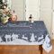 Tucwurl Weihnachtstischdecke, Weihnachten Tischtuch Grau Wasserabweisend, Groß Tischdecken Weihnachten, Rechteckige Abwaschbar Weihnachts Tischdecke, Party Tischdeko (Grau, 150 x 300 cm)