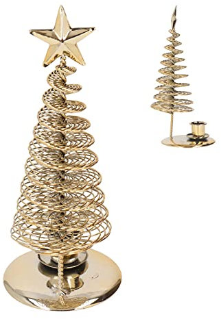JUOPZKENN Weihnachtsbaum-Kerzenhalter, Tischplatte, Metall, Kiefernbaum, Weihnachtsbaum, Teelicht-Kerzenhalter, Kerzenständer-Ornamente für Zuhause