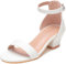 FOGOIN Girls Sandals Party Shoes Low Heels Open Toe Princess Sandal Ankle Strap Dress up Glitter Wedding Shoe for Little Big Kid Summer