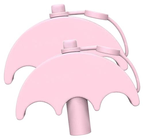 Monozoz Straw Attachments for Drinking Glasses, Silicone Straw Attachment, Pack of 2 Dustproof Straw Tip Covers, Dustproof, Reusable, Leak-proof Straw Protector for Parties, Straw Covers