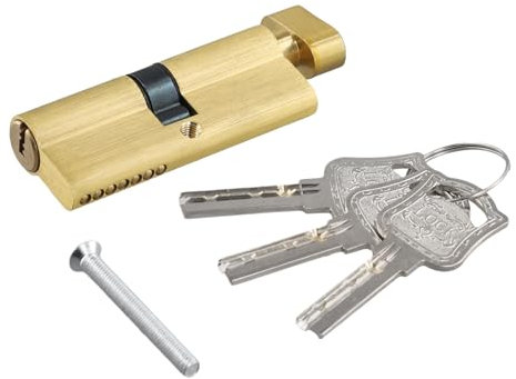 NONDK Personnalisez 3 clés pour déverrouiller les cylindres, serrure 70 mm, cylindre serrure bouton, serrure porte entrée, porte cylindre avec la même clé