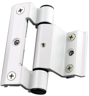 ZGXNYI Bisagra De Ventana Bisagra de Ventana de PVC de aleación de Aluminio abatible de 90 mm Bisagras Plegables abatibles Negras Ocultas Bisagras De Acero Inoxidable(White)