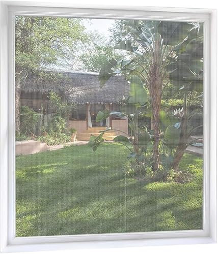 MYCARBON 1 Pieza Mosquitera para Ventana Autoadhesiva 130x150cm Blanca con Cuchillo