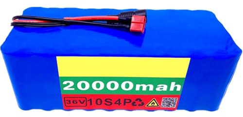 Ebike Batterie 36V 20Ah 10S4P Lithium-Ionen-Akku Elektrofahrräder, Eingebauter BMS+Schnellladegerät, Für Roller Klappräder Elektrofahrräder Batterie XT60