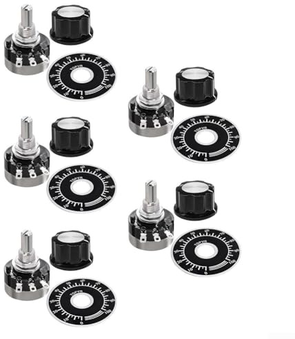 Potentiometer für RV24YN20S und B103 mit 6 x 10 mm Schaft und zwei A03-Knöpfen
