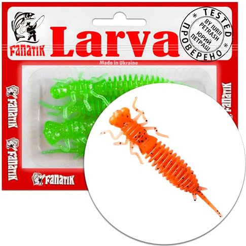 FANATIK Larva 1.6 2 2.5 3 3.5 4.5 4-11cm Gummiköder Gummifisch mit Aroma Fanatic Jig Soft Bait Lure Kunstköder Angeln Köder Gummishad Baitz Lures Twister (023, 3.0)