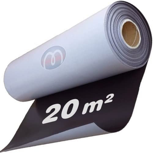 Magnetfolie selbstklebend roh braun 0,5mm x 1m x 20m - Rolle/Meterware - hält auf allen metallischen Oberflächen, flexible magnetische Folie