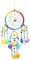 Woru Dreamcatcher Regenbogen, bunter Traumfänger in verschiedenen Größen, Grösse:ca. 22 cm