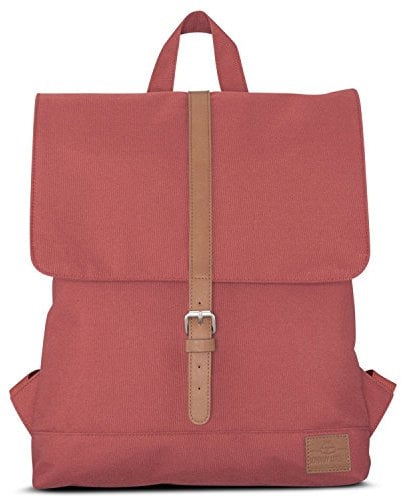 Johnny Urban Rucksack Damen - Mia - Schlanke Tasche mit Laptopfach - Aus Recyceltem PET - 7L - Wasserabweisend - Rot Braun