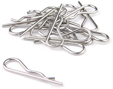 20 Stück Federstecker Federsplint 2 mm Durchmesser Edelstahl Splint Sicherungsstift Sicherungsklammer