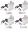 4 Sets Security Drawer Lock Furniture Lock Cylinder Zinc Alloy Cam Lock for Mailbox Drawer Cupboard Cabinet