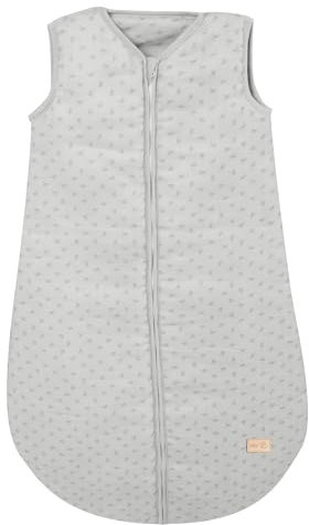 roba Babyschlafsack Lil Planet für Neugeborene - 90 cm - Ganzjahres Schlafsack aus Bio Baumwolle - Musselin GOTS - Grau