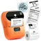Phomemo M110 Etikettendrucker, Beschriftungsgerät Bluetooth für iOS & Android, Barcode Drucker Etikettiergerät für Kleidung, Schmuck, Einzelhandel, Haushalt, mit 1 Rolle 40x30mm Etikett