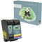 The Bubbli Original | Ersatz für 15 17 Wiederaufbereitete Druckerpatronen für HP Deskjet 816c 825c 825cvr 840c 841c 842c 843c 845c 845cvr (Schwarz/Fabrig, 2er Pack)