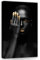 WallArena - Leinwand Bilder - Frau Schwarz Gold Goldene Lippen - 120x80 cm Leinwandbilder - Bild auf leinwand - Wandbild XXL groß Wandbilder für Wohnzimmer Schlafzimmer Wohnzimmerbilder Modern