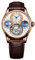 Aesop Tourbillon Herrenuhren Mechanische Armbanduhren Analog Handaufzug Mondphase GMT Dual Time Dial 50M Wasserdicht Edelstahl Klassische Casual Herrenuhr 7017(Weiß- und Roségold)