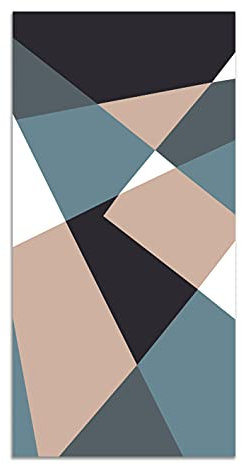 Panorama Vinylteppich - Modell Blaue Abstrakte Geometrie - 140x200 cm - Verschiedene Größen - Deko Küche, Läufer und Outdoor