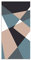 Panorama Alfombra Vinílica Salón - Varios Tamaños - (Geometría Abstracta Azul 140x200 cm)