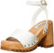 Steve Madden Damen Ocala Sandalen mit Absatz, Weißes Leder, 39 EU
