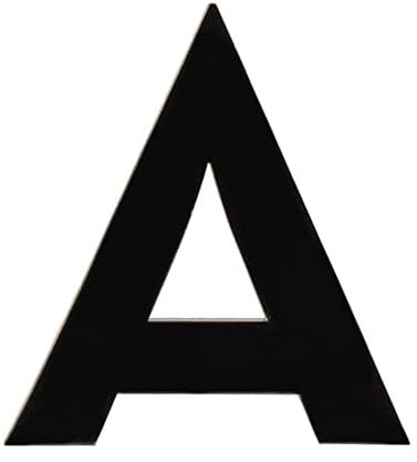 HASWARE Número de casa de 7,5 cm, letras autoadhesivas, números de puerta de apartamento, placa de dirección de calle, decoración elegante, acrílico (A, negro)
