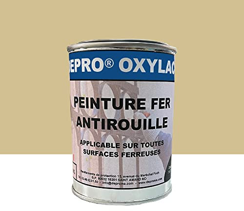 DEPROMA OXYLAC Peinture antirouille pour métal neuf et rouillé - 200GR (BEIGE)