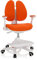 hjh OFFICE 736419 Kinder Schreibtischstuhl Kid Wing Stoff Kinderschreibtischstuhl mit Fußablage, Armlehnen klappbar, Orange/Weiß