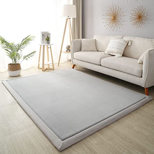Krabbelmatte Baby und Spielmatte, Dick und Weicher rutschfest Krabbeldecke für Kleinkinder, Kinderteppich Kinderzimmer Mädchen Jungs, Grösse:120x200 cm, Farbe:Grau