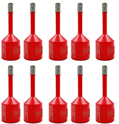 SHDIATOOL Diamond Core Drill Bit,Hole Saw Diameter 6mm 1/4 M14 Thread Vacuum Brazed for Concrete Granite Marble Porcelain Tile Masonry Brick,10PCS