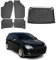 OMAC Fußmatten & Kofferraumwanne Set kompatibel mit VW Polo 2005-2009 Gummi TPE Schwarz 5X