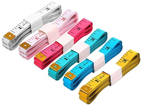 12 Packs Soft Tape Measure Body Measuring Tape, Small Fabric Sewing Tailor Cloth Waist Pink Mini Tape Measure Body Measuring Tape for Body Measurements Weight Loss, 150cm/60inch