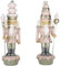 Clayre & Eef Figur 2-er Set Nussknacker 23 cm Rosa Weiß Polyresin Weihnachtsdekoration