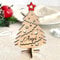 3D Personalisierter Baum Freistehend Weihnachtsbaum eingraviert Name Individueller Tischkarten Weihnachten 2025 Ornamente Platzkarten Namensschilder Weihnachtsdekoration Tischdeko Holz Weihnachtskugel