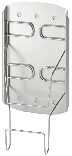 AAMEN Heavy Duty Iron Holder - Galvanised Steel Wall/Door Mounted, Door mounted iron holder and bracket for tidiness storage in walls, Mounted Storage Plate for Steam Iron, (H34.5xW18xD8.5cm)
