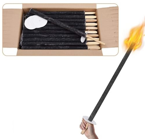 Jopassy Fackeln, 100*fackeln für draußen mit Handschutz-90min Brenndauer-Garten gartenfackeln für draußen Party, fackeln für fackelwanderung Nacht-Wanderung Lagerfeuer