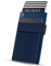 ZLIDER Kartenetui Herren mit Münzfach | Credit Card Holder Slim Wallet | Kartenhalter mit RFID Wallet | Mini Kreditkartenetui Modern aus Aluminium | Smart Portmonee Herren Damen Geldbörse Marineblau
