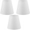 Lot de 3 abat-jour, abat-jour pour lampes, abat-jour de lustre, abat-jour de cloche, blanc moderne, qui se clipse sur l'ampoule pour le remplacement de la lampe de chevet de lustre mural de table